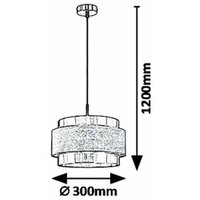 RABALUX Basil visilica E271XMAX 40W shrom/ s oak