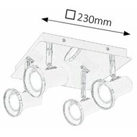 RABALUX Steve spotLEDGU10 4x4,5Ww.bulb,wh/chIP44