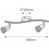 RABALUX Norman 2x spot  hrom bez sijalice