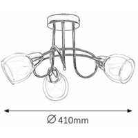 RABALUX Dave plafonska lampa E14 3x40W