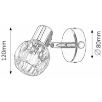 RABALUX Lauren spot E14 1x40W, hrom