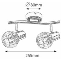 RABALUX Lauren spot E14 2x40W, hrom