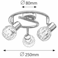 RABALUX Lauren spot E14 3x40W, hrom