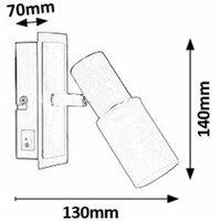 RABALUX Logan spot E14 1x40W hrom