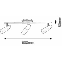 RABALUX Logan spot E14 3x40W hrom