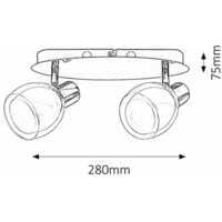 RABALUX Dave spot E14 2x40W hrom