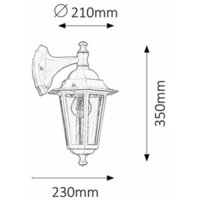 RABALUX Velence spoljna zidna lampa E27 60W wht IP43