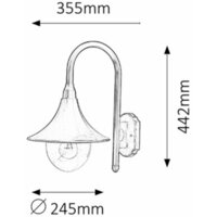 RABALUX Konstanz spoljna zidna lampa E27 100W crno IP44