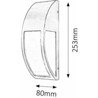RABALUX Genova spoljna zidna lampa E27 40W inox IP44