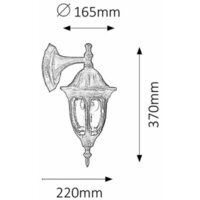 RABALUX Milano spoljna zidna lampa  60W staro zlato IP43