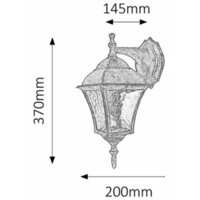 RABALUX Toscana spoljna zidna lampa  60W staro zlato IP43