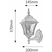 RABALUX Toscana spoljna zidna lampa E27 60W staro zlatoIP43