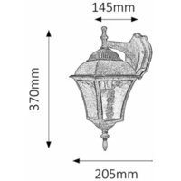 RABALUX Toscana spoljna zidna lampa  60W staro srebro IP43