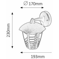 RABALUX Marseille spoljna zidna lampa E27 60W IP44 crna