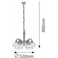 RABALUX Flossi  luster E27 5x40W  bronza