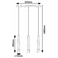 RABALUX Braulia, metalna/drvena lvisilica, GU10 3x50W, IP21