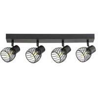 RABALUX Aberama, plafonska lampa, crna plasticna E14 4x10W, IP20