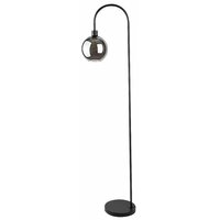 RABALUX Ricardo, podna lampa metal crna/dimljeno staklo, 1xE27, visina 160cm 