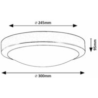 RABALUX Klementina, hromirana metalna plafonjera E27 2x40W IP44