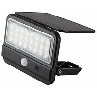 RABALUX Flaxton, solarna zidna sa senzorom crna, LED 7W, 700lm, 4000K