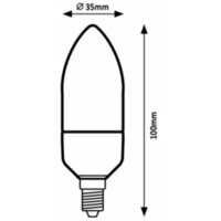 RABALUX LED sijalica E14 C37, 5W, 470lm, 3000K