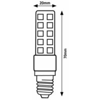 RABALUX LED sijalica E14 T20, 6W, 570lm, 3000K