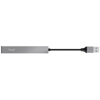 TRUST ADAPER HALYX USB 2.0 4xUSB Aluminium Silver