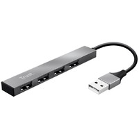 TRUST ADAPER HALYX USB 2.0 4xUSB Aluminium Silver