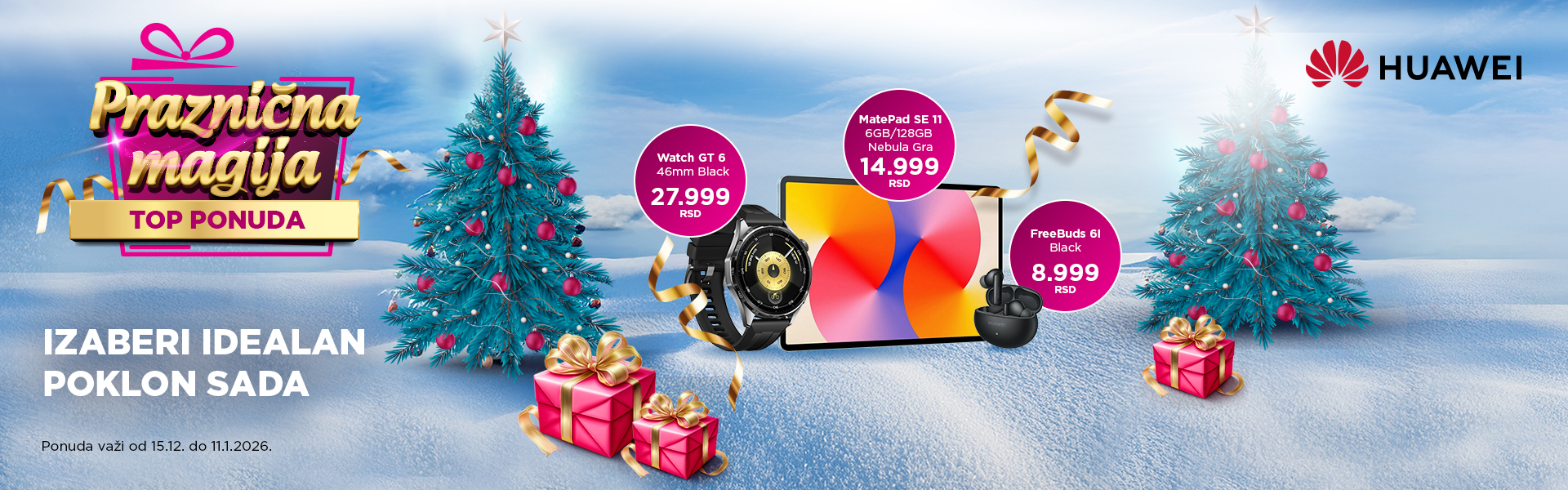 Huawei satovi, slušalice i tableti